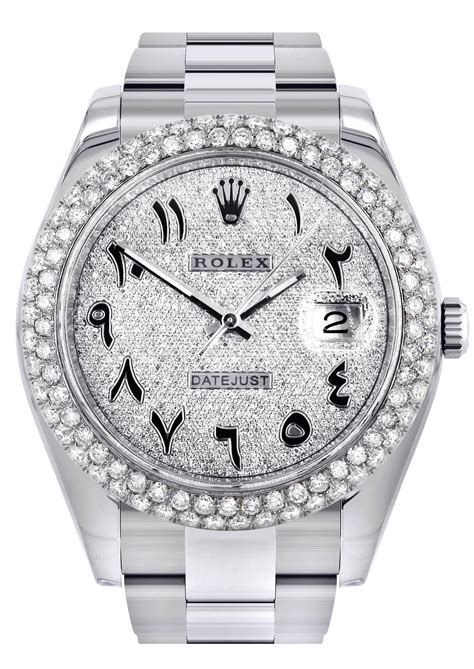 rolex arabic dial diamond|diamond rolex arabic numerals.